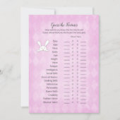 Invitation Blanc Bunny Purple Jacquard Devinez Les Caractéris (Devant)