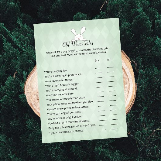 Invitation Blanc Bunny Vert Jacquard Vieux Contes de Villes J