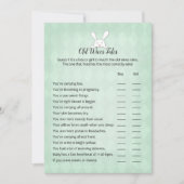 Invitation Blanc Bunny Vert Jacquard Vieux Contes de Villes J (Devant)