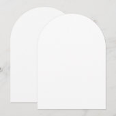 Invitation Blanc clair 5" x 7" Arc blanc Anniversaire (Devant / Derrière)