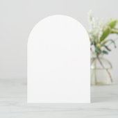 Invitation Blanc clair 5" x 7" Arc blanc Anniversaire (Debout devant)