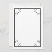 Invitation Blanc classique avec Mariage de bordure de défilem (Dos)