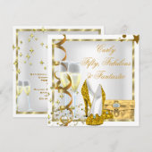 Invitation BLANC Curly Fabuleux Fantastique (Devant / Derrière)