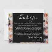 INVITATION BLANC DAHLIA FLORAL ÉLÉGANT MERCI (Devant)