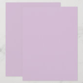 Invitation blanc de chardon pastel violet (Devant / Derrière)