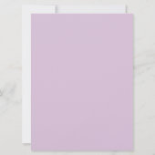 Invitation blanc de chardon pastel violet (Dos)