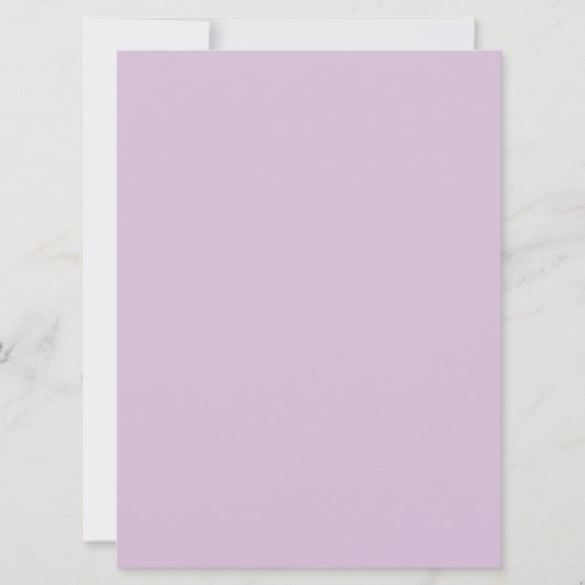 Invitation blanc de chardon pastel violet (Devant)
