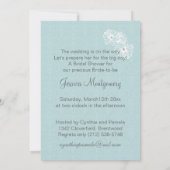 Invitation blanc de Fête de la mariée de robe et (Dos)