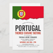 Invitation blanc de la cuisine | de drapeau (Devant / Derrière)