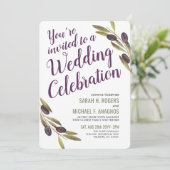 Invitation blanc de mariage de la sangria | de (Debout devant)