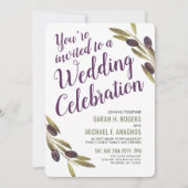 Invitation blanc de mariage de la sangria | de (Devant)