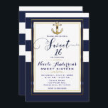Invitation Blanc de marine et partie nautique du BONBON 16 à<br><div class="desc">Personnaliser pour tout événement.</div>