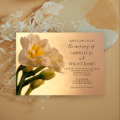 Invitation Blanc Double Daffodils Printemps Mariage
