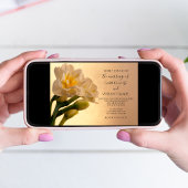 Invitation Blanc Double Daffodils Printemps Mariage