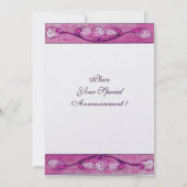 Invitation BLANC DOVES À LA FENÊTRE monogramme glace métalliq (Dos)