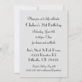 Invitation Blanc du nom | de la fille | do-it-yourself de (Dos)