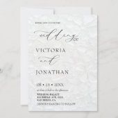 Invitation Blanc Élégant Tout En Un (Devant)