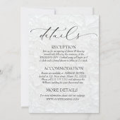 Invitation Blanc Élégant Tout En Un (Dos)