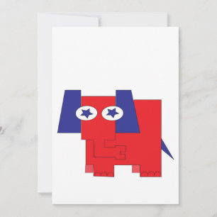 Invitation Blanc éléphant GOP