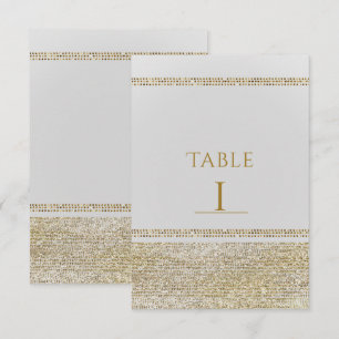 Invitation Blanc et étincelant Gold Glam Chic Party Numéro de