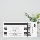 Invitation Blanc et gris de noir d'invitation de billet de (Debout devant)