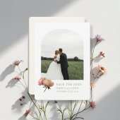 Invitation Blanc et ivoire | Rose vert olive moderne