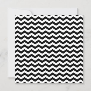 Invitation Blanc et noir en zigzag