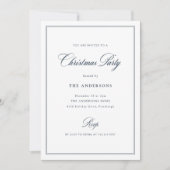 Invitation Blanc et Nuit Classique Élégance | Fête de Noël (Devant)
