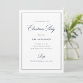 Invitation Blanc et Nuit Classique Élégance | Fête de Noël (Debout devant)
