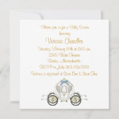 Invitation Blanc et or Baby shower afro-américain (Dos)