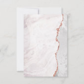 Invitation Blanc et Rose Gold Agate Marble (Dos)
