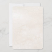 Invitation Blanc et vert Floral Espagnol Mariage beige (Dos)