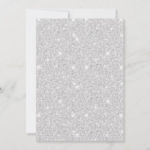Invitation Blanc étincelant couleur argenté Joyeux Noël