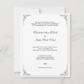 Invitation blanc fleuri;mariage marriage marriages (Devant)