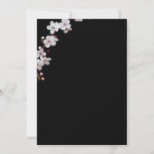 Invitation blanc Fleurs cerises & doré Frame doux 16 (Dos)
