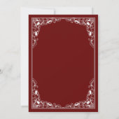 Invitation Blanc Floral Maroon Frame Mariage musulman islamiq (Dos)