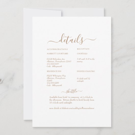 Invitation Blanc Floral Swash Mariage blanc Détail II (Devant)