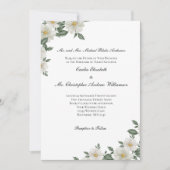 Invitation Blanc Floral verdure Élégant Mariage formel (Devant)