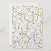 Invitation Blanc Gold Glam Cercles élégants Mariage (Dos)