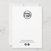 Invitation Blanc Grand Ouverture Professionnel Logo Minimalis (Dos)