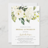 Invitation BLANC Hydrangea Roses BRIDAL LUNCHEON (Devant)