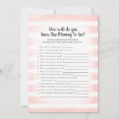 Invitation Blanc Lapin Rose Qui Connaît Maman Meilleur Jeu De (Devant)