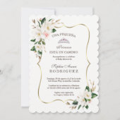 Invitation Blanc Magnolia Pink Invitación de Baby shower (Devant)