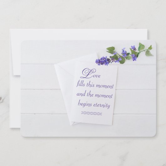 invitation blanc mariage sur bois (Devant)