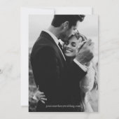 Invitation Blanc minimaliste moderne double photo Enregistrer (Dos)