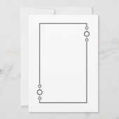 Invitation Blanc moderne avec Black Frame d'engagement (Dos)