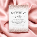 Invitation Blanc N'importe quel âge Anniversaire Rose Rose Pa<br><div class="desc">Gold rose - Blush Pink and White Parties scintillant Custom Any Age (13e, 16e, 18e, 21e, 30e, 40e, 50e, 60e) Anniversaire Invitation de fête. C'est la parfaite (treize, seize, dix-huit, vingt un, trente, quarante, cinquante ou soixante) Amusante et branchée Invitation d'anniversaire pour une fête d'anniversaire moderne et élégante. Veuillez contacter...</div>