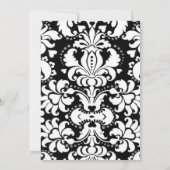 Invitation Blanc noir et rouge (Dos)