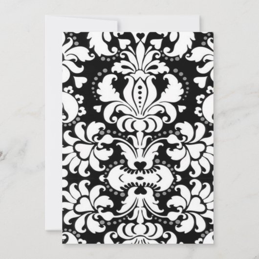 Invitation Blanc noir et rouge (Dos)