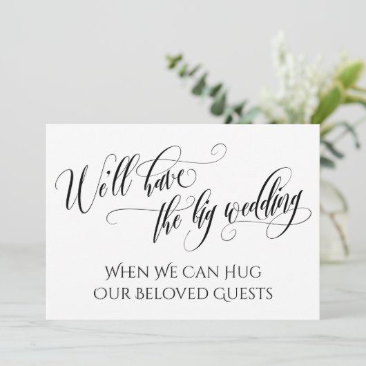 Invitation Blanc Noir Quand On Peut Vous Accrocher Mariage Re (Debout devant)